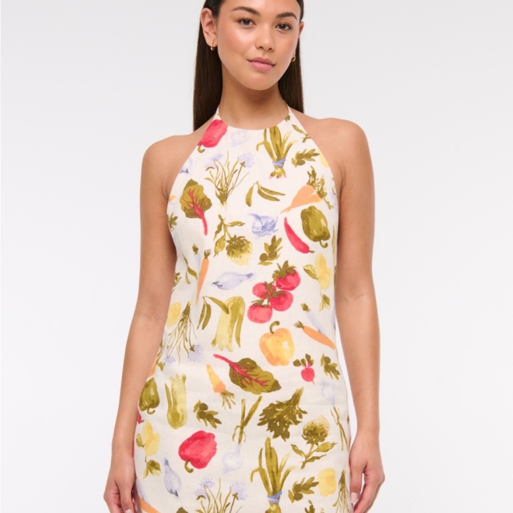 Abercrombie & Fitch Open-Back Linen Mini Dress NWT Sz. S